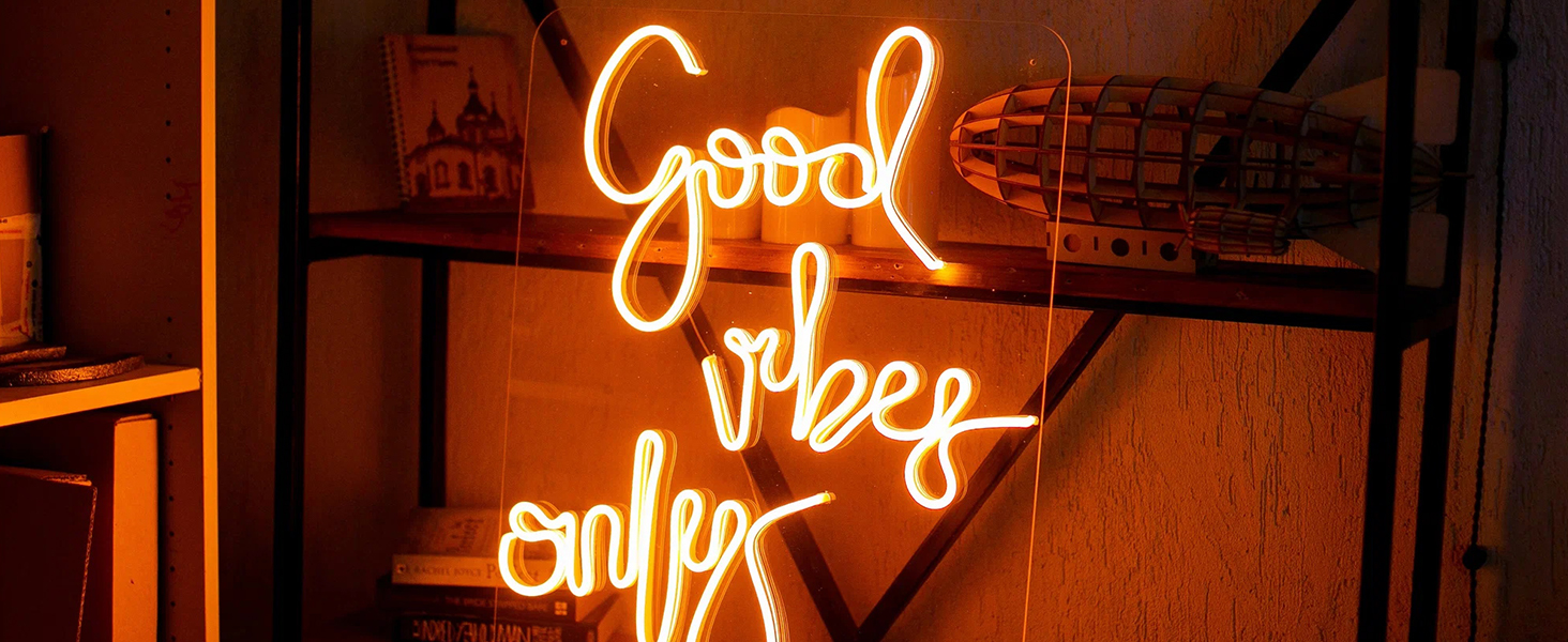 good vibes neon sign