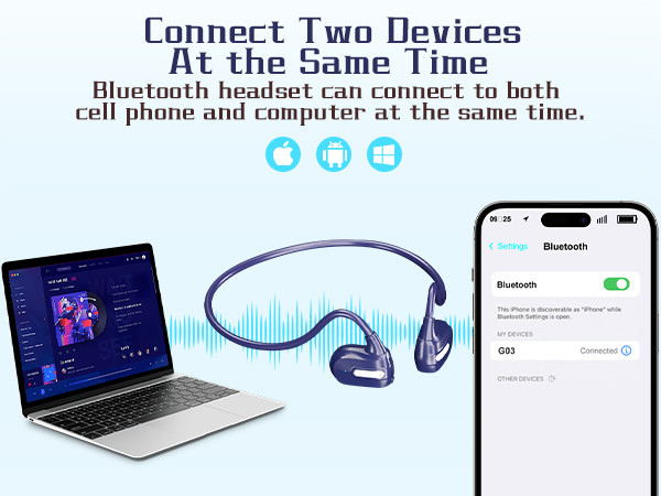BANIGIPA Kids Headphones Open Ear Headphones Bluetooth 5.4 Headset w/Mic for School Protect Hearing