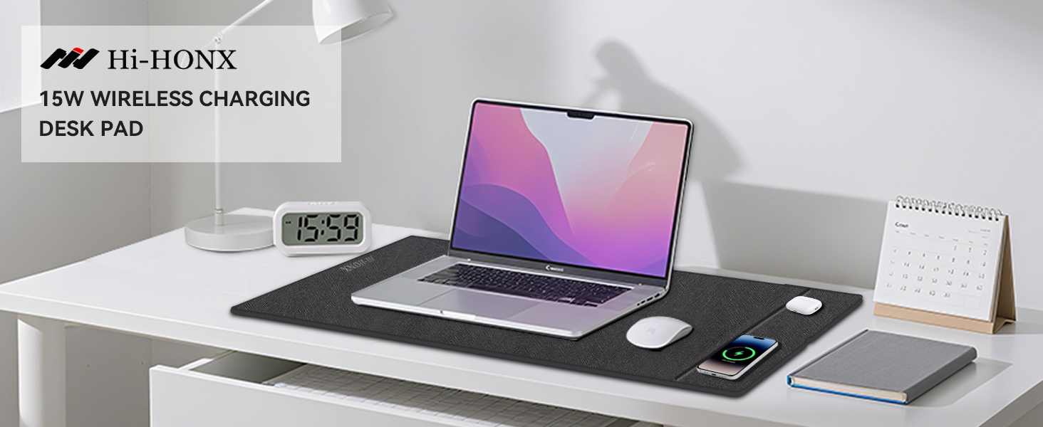 wireless charging desk pad