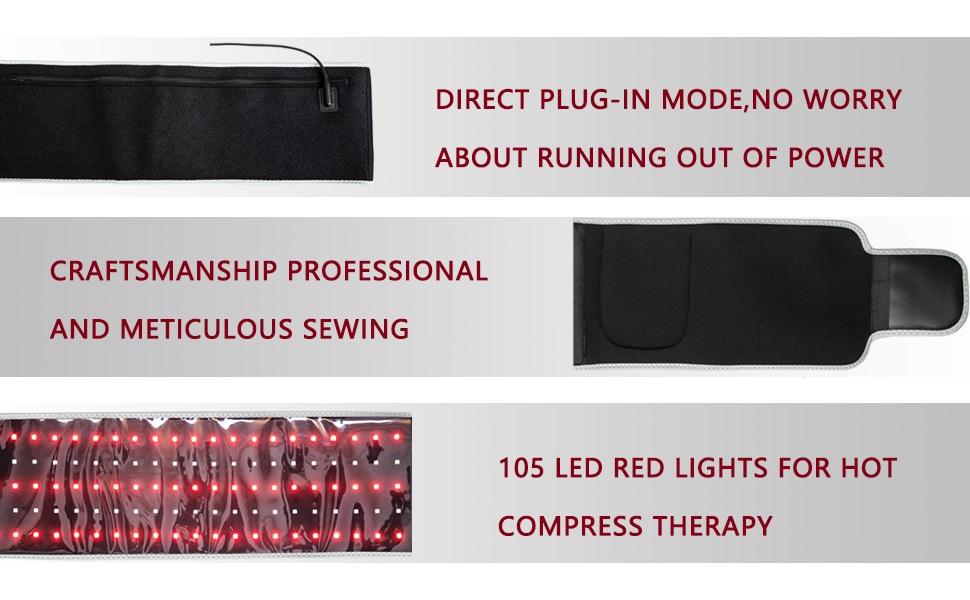 Nastoks Red Light Therapy Belt, Near Infrared Light Therapy for Body Joints Back