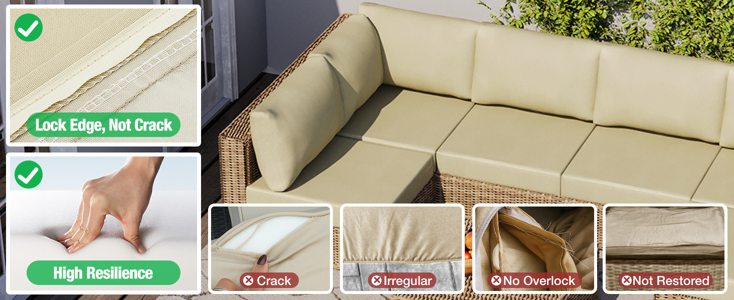 14 piece outdoor replacement cushions for patio furniture