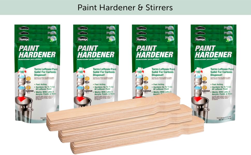 HOMESPHERE Homax Waste Away Paint Hardener, 12 Pack, with 25 Wooden