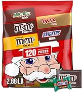 M&M'S Milk Chocolate, M&M'S Peanut, SNICKERS, TWIX, MILKY WAY Christmas Candy Individually Wrappe...