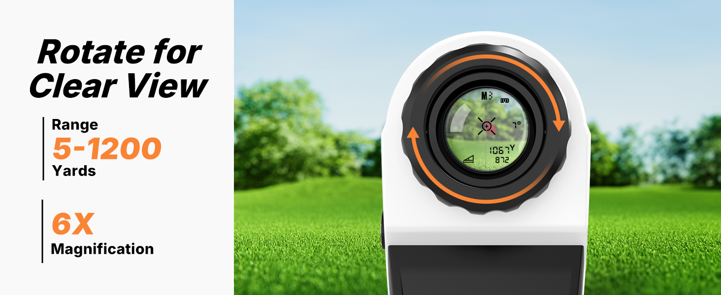 golf range finder with slope strong magnetic