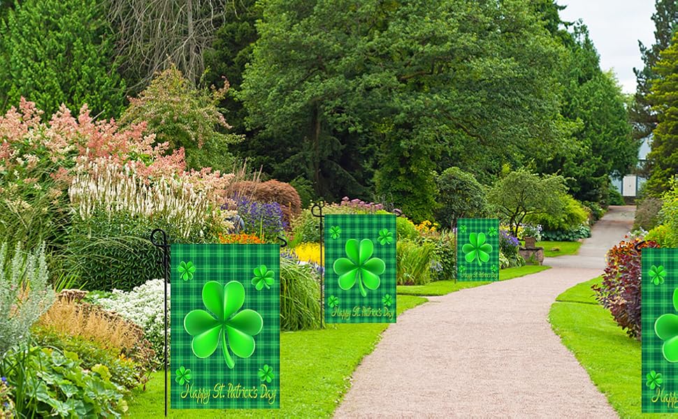 st patricks day garden flag