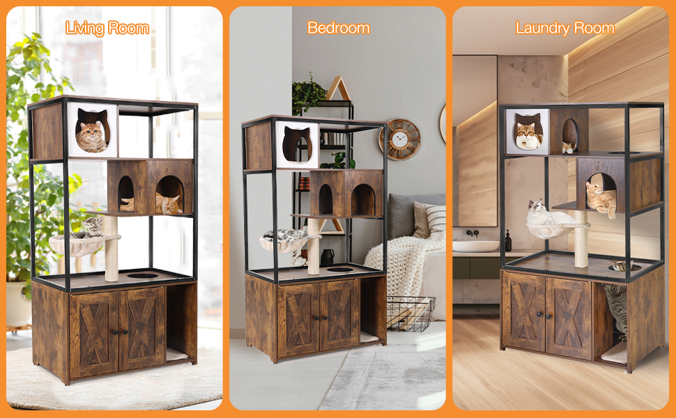 Suumerpety Cat Litter Box Enclosure,Hidden Litter Box