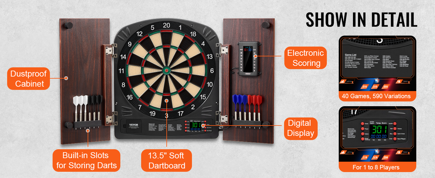 dart board cabinet