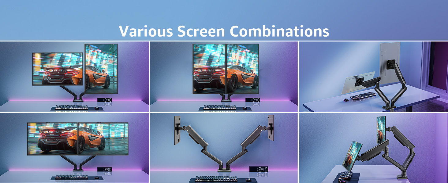 dual monitor arm