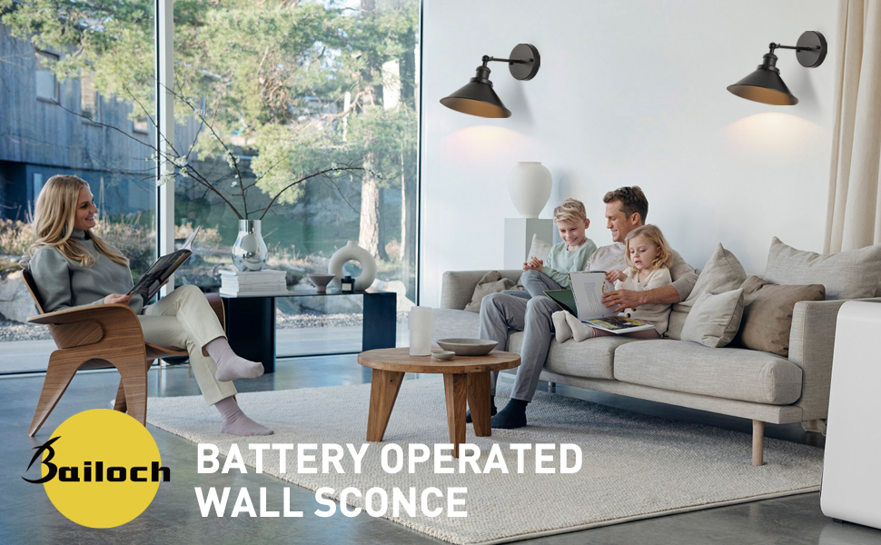 battery operated wall light