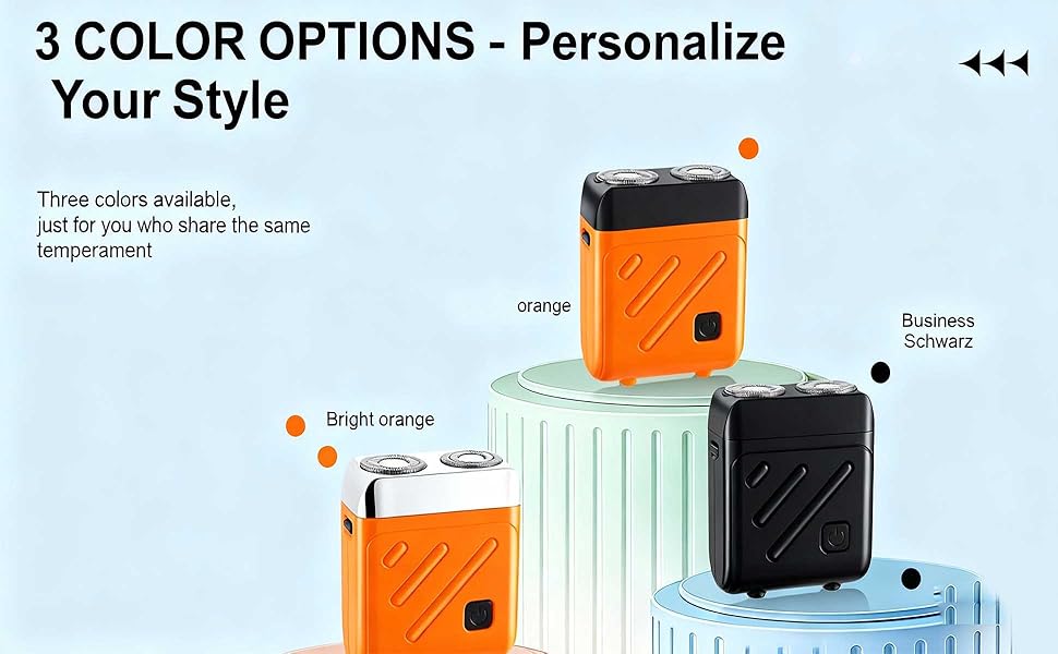 Portable Rotary Dual Ring Electric Shaver