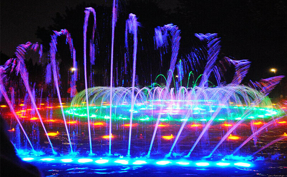 Argento 10W Spina UE Impermeabile LED Piscina Luce Esterna Faretto Con
