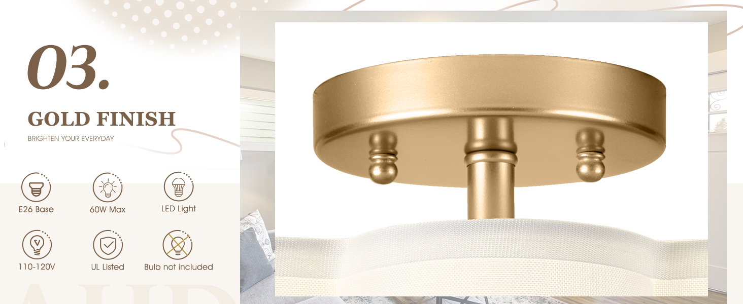 gold ceiling light fixture