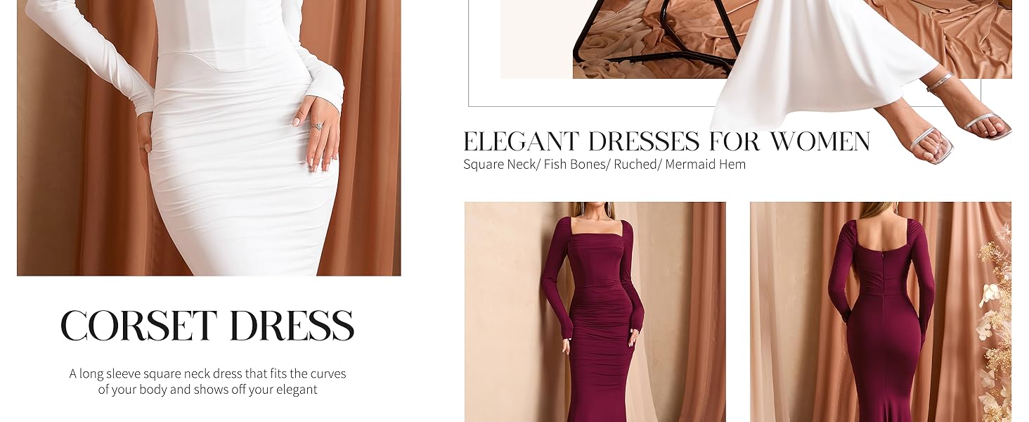 long sleeve wedding guest dress