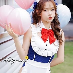 【7/29 20時まで限定値下げ中】Malymoon メイド 水着 Amazon.co.jp: [Malymoon] メイド メイド服 水着 コスプレ水着