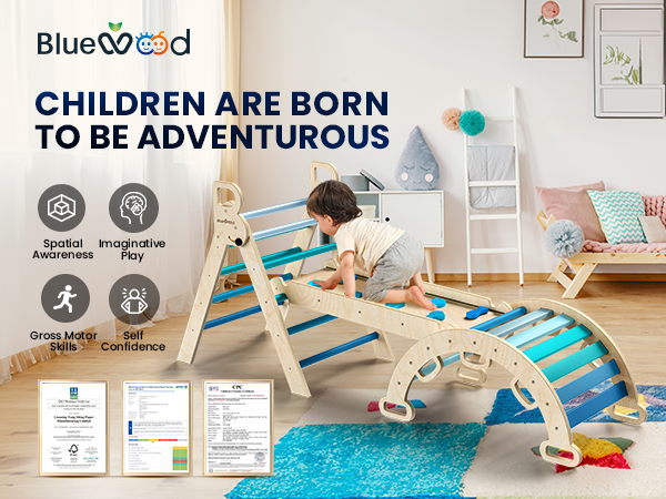 Pinky⭐︎　チェスト Amazon.com: BlueWood Pikler Triangle Set 7in1 Foldable Baby