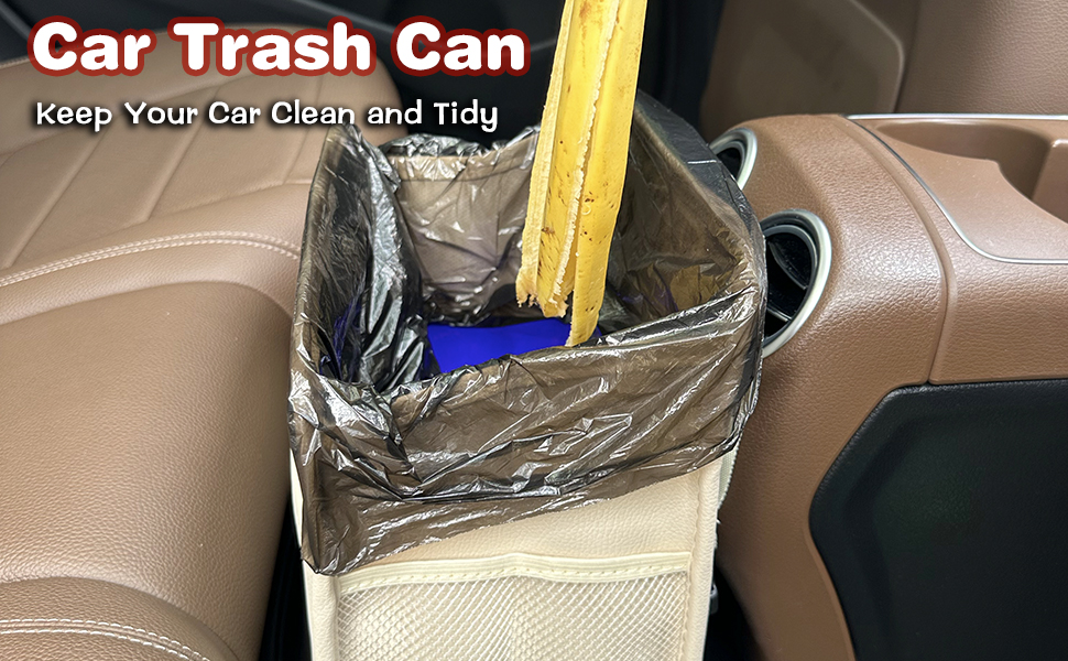 Car trash can car garbage can beige
