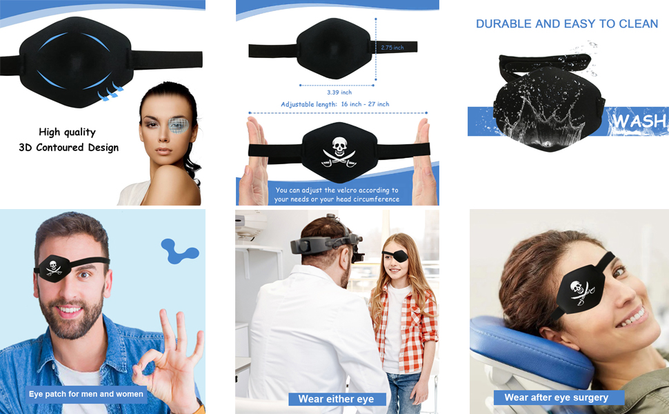 AMZVIO Eye Patches for Adults, 3D Eye Patch Medical for Left and Right