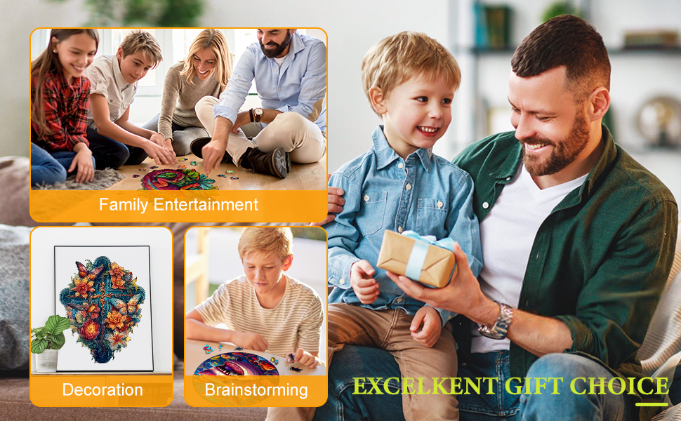 Hlison Wooden Jigsaw Puzzles, Lizard Wooden Puzzles for