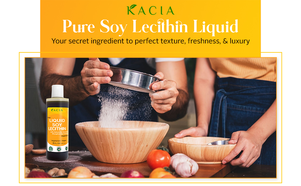 Kacia Pure Soy Lecithin Liquid Vegan Lecithin 8 oz