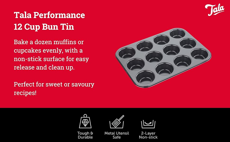 Tala Performance 12 Cup Bun Tin