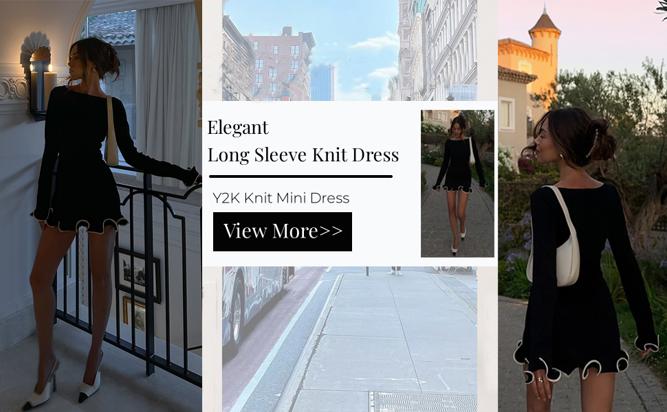 Women Jumper Dress Bodycon Knit Sweater Mini Dress Ruffle Hem Boat Neck