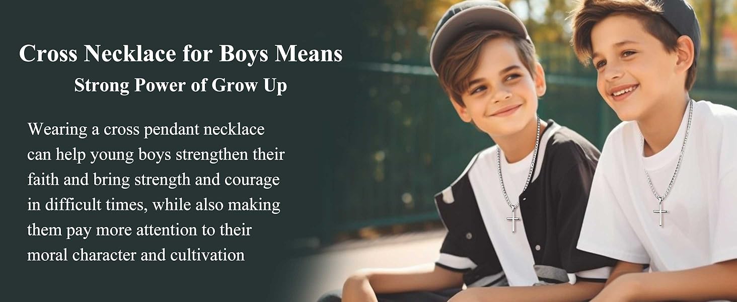 925 Sterling Silver Cross Necklace for Men