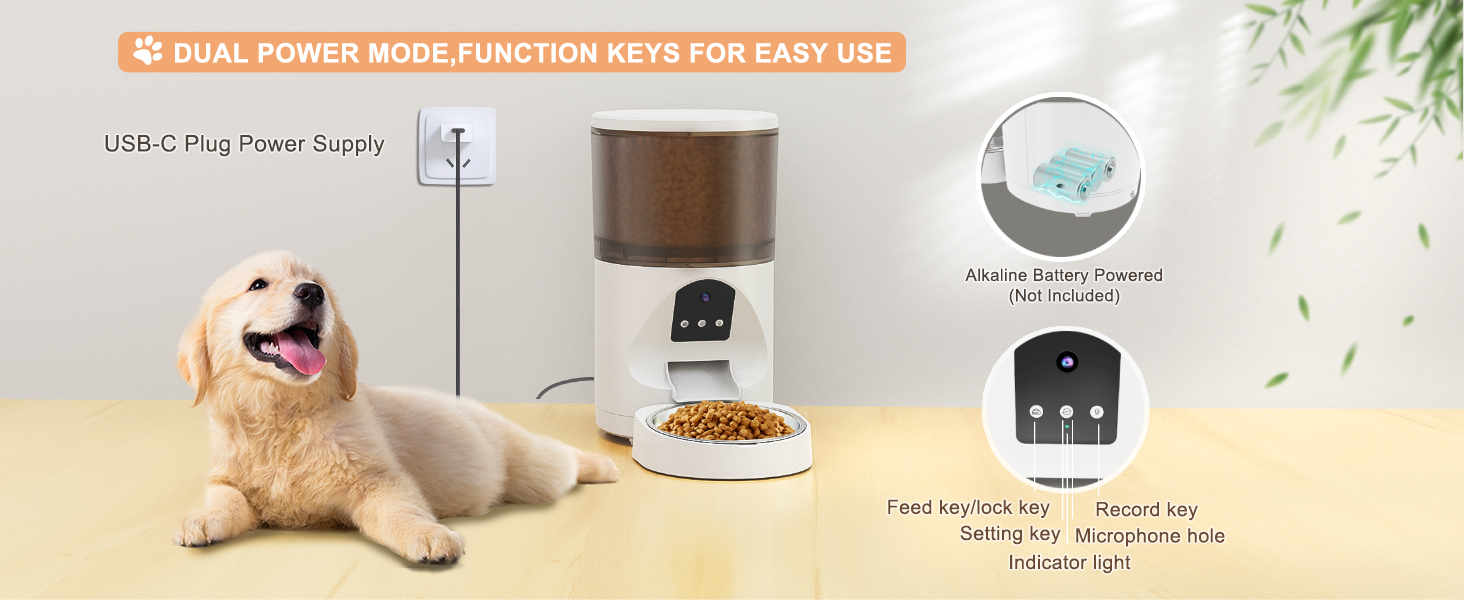 Pet Supplies Automatic Cat Feeder with Camera, 6L Automatic Cat Food