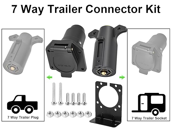 【ADRER】7way cote Amazon.com: CXTM 7 Pin Trailer Connector Socket Vehicle-Side