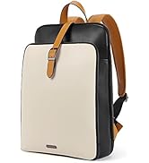 CLUCI Leather Backpack for Women, 15.6 inch Laptop Bag, Large Genuine Work Backpack Travel Back