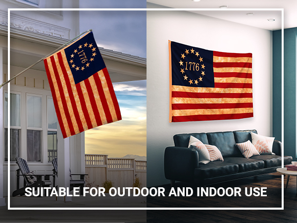 Amazon.com : G128 Betsy Ross 1776 Tea-Stained Flag | 3x5 Ft