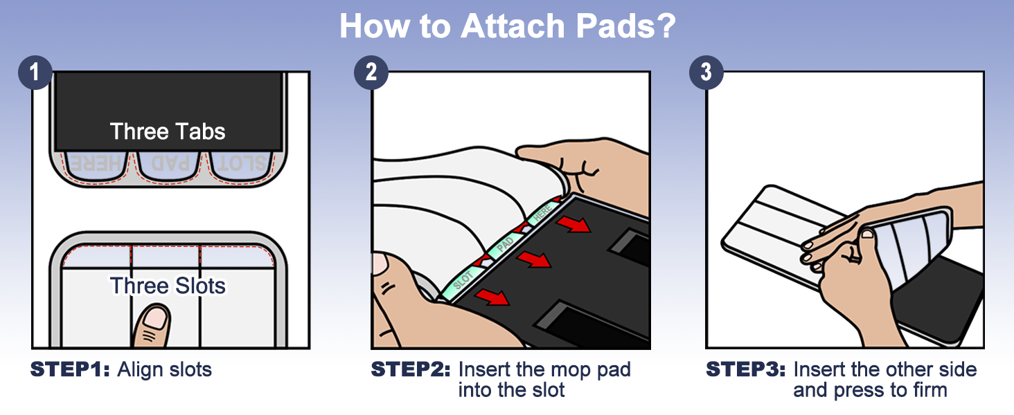 How to attach pads