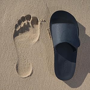 Men&#39;s Slide Sandals Fully Adjustable Strap &amp; Comfort Fit Orthotic Arch Support Athletic Sandals