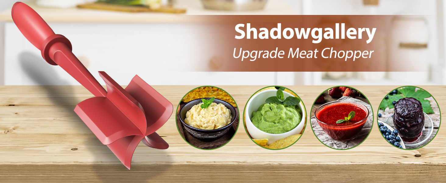 2Pack Meat Chopper, Heat Resistant Meat Masher for