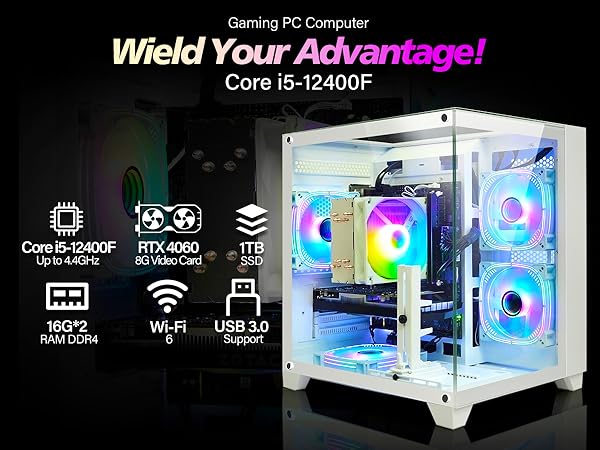 Amazon.com: Gaming Desktop Intel Core I5-12400F 6 core 2.5