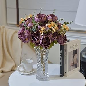 fake peony living room