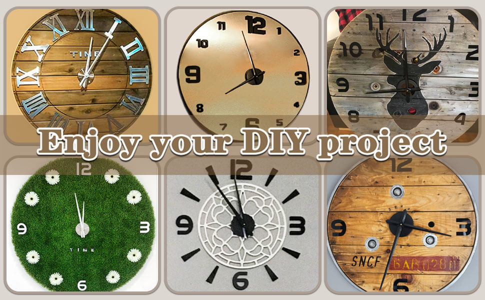 Vangold Large Frameless Wall Clock Sticker DIY Wall Clock Kit Home