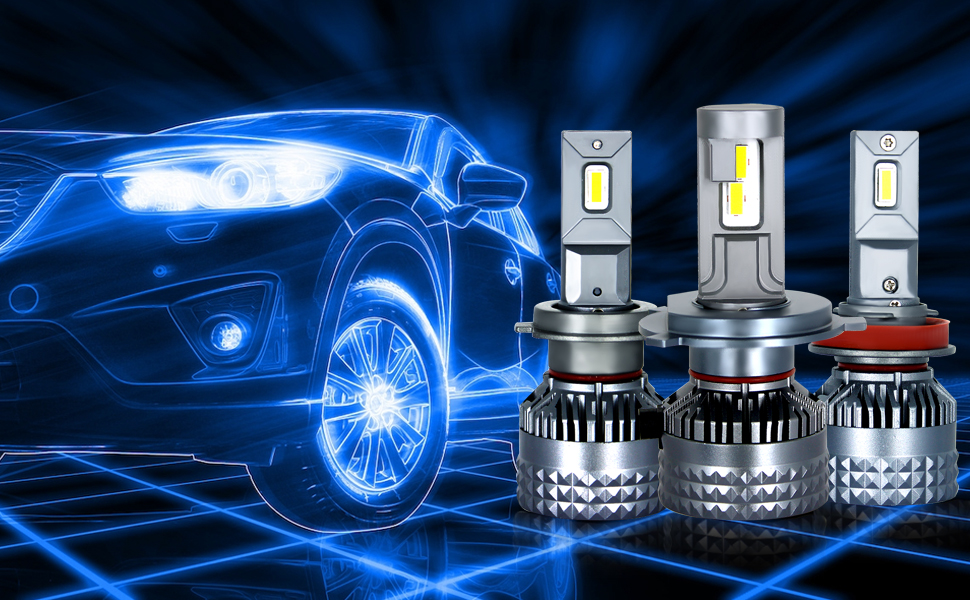 OTOROYS 1 YEAR WARRANTY H4 LED Headlight Bulbs, 19000LM 140W 6000K