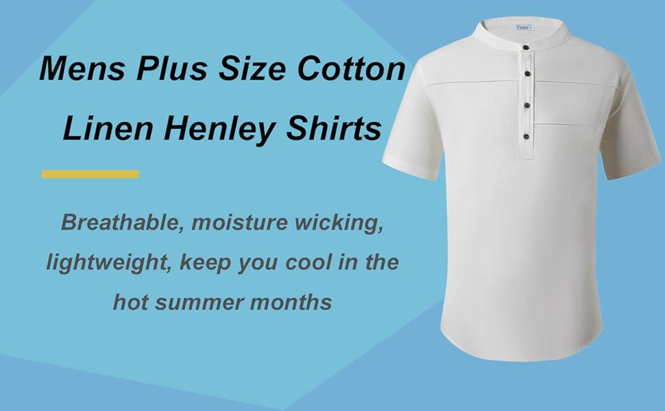 white linen henley shirt men A