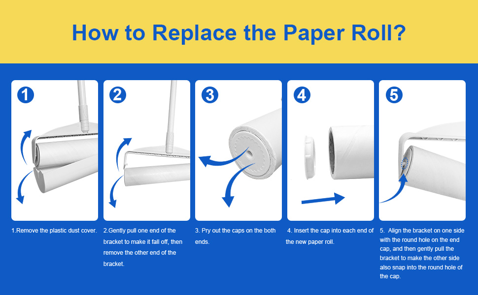 Long Handle Sticky Mop for Cleaning Carpets