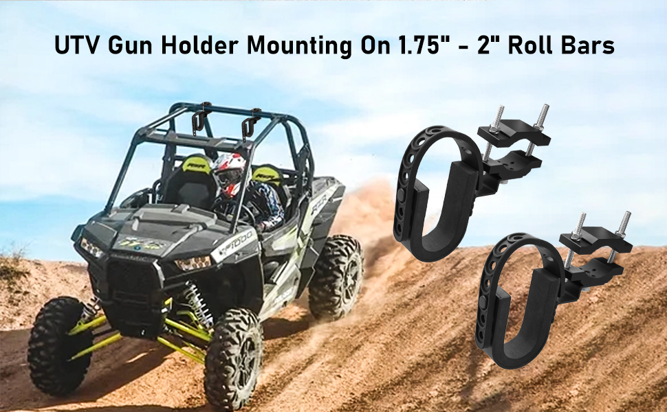 Belinous UTV Gun Holder, UTV Gun Rack Bow Rack Shovel Mount