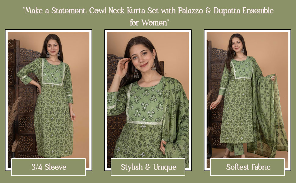 SPN-JGSP Kurta With Palazzo & Dupatta Set