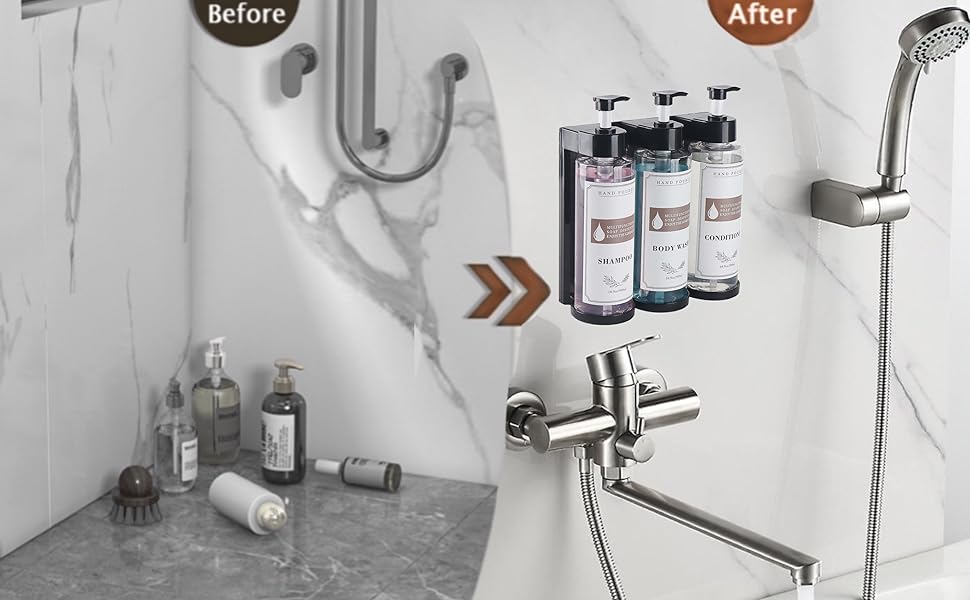 Shampoo and Conditioner Dispenser,Wall Mounted Soap