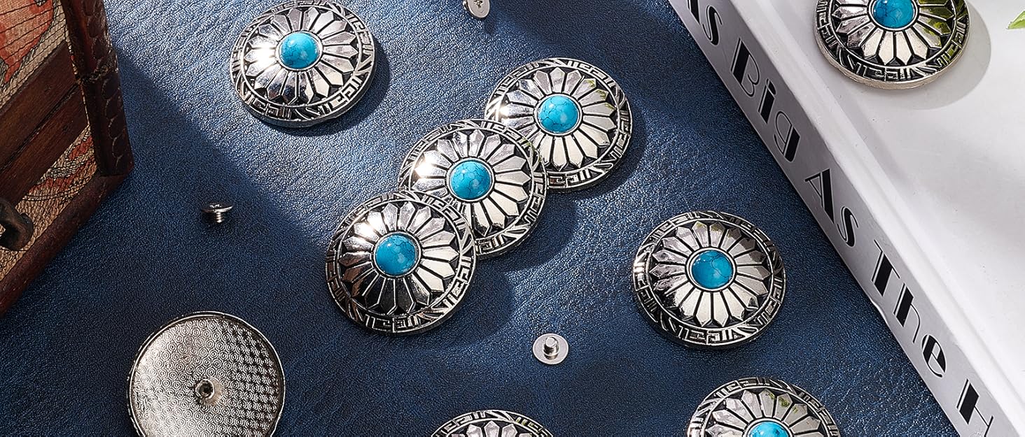 1 Box 10Pcs 30mm Screw Back Buttons Round