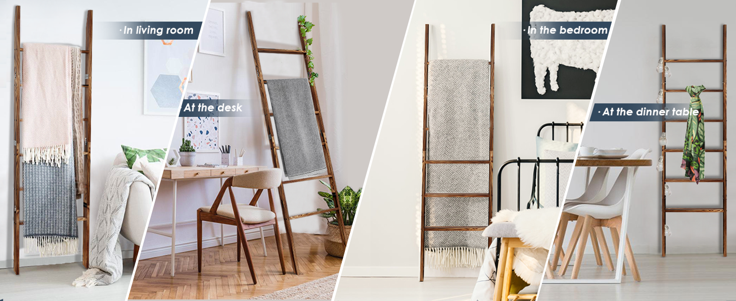 Delywh Blanket Ladder shelf rack towel