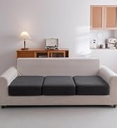 OHSIO Sectional Couch Covers, Wear Resistant Stretch Sofa Covers Washable Soft Couch Cushion Cove...