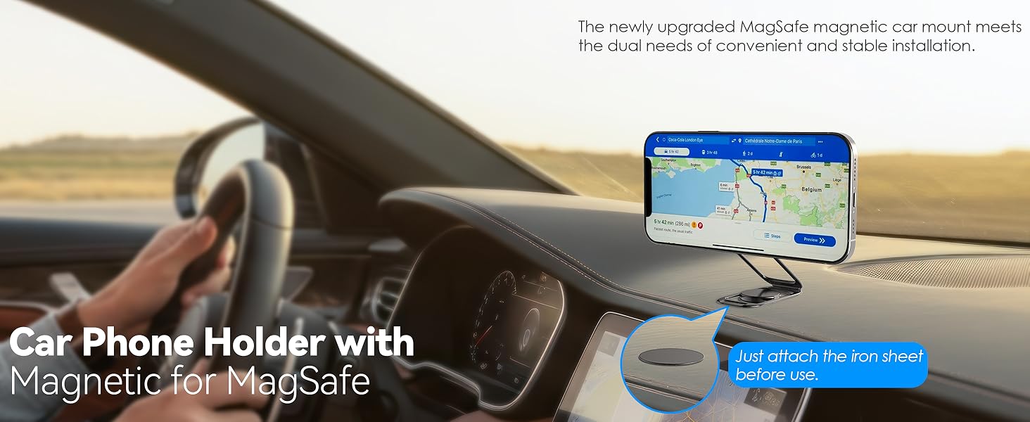 car phone holder with magnetic for magsafe