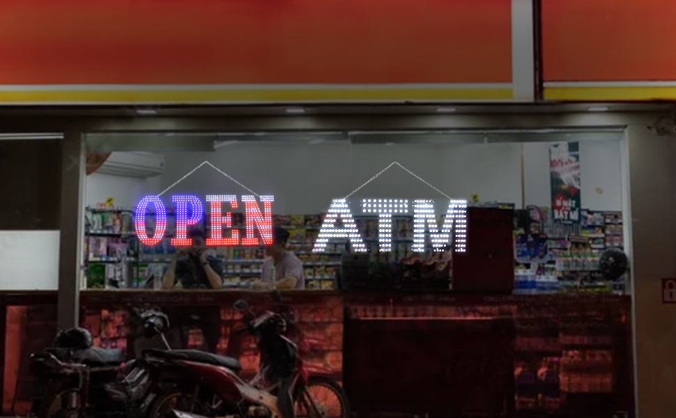 LED Open Signs for Business 30x10 inch Ultra Bright US