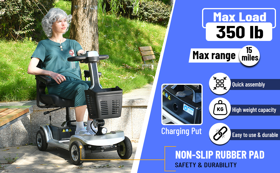 Electrac 4 Wheel Lightweight Foldable Folding Mobility