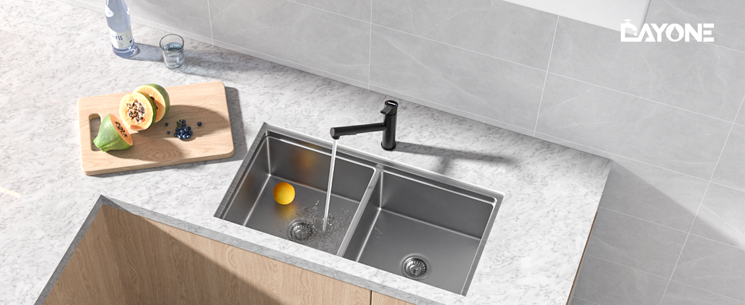 Utility Wet Bar Small Faucet for Kitchen Sinks Single Handle, With Deck Plate for 1 or 3 Holes