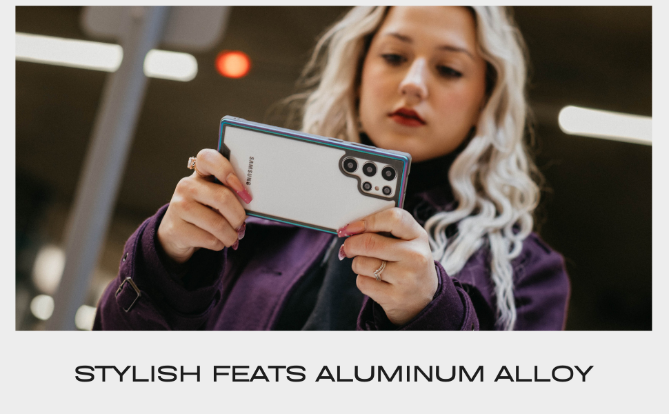 CaseBorne R Series Compatible with Samsung S22 Ultra 5G Case Aluminum